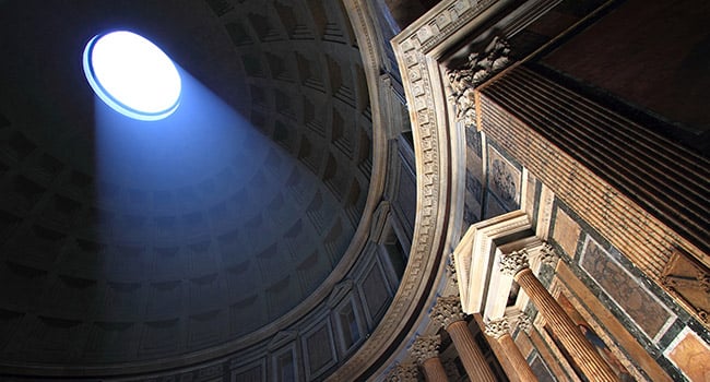 the Pantheon dome and occulus