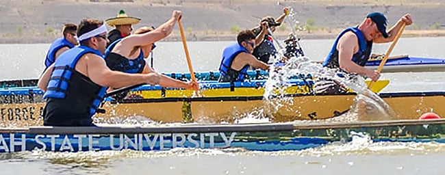 concrete canoes raced by university students
